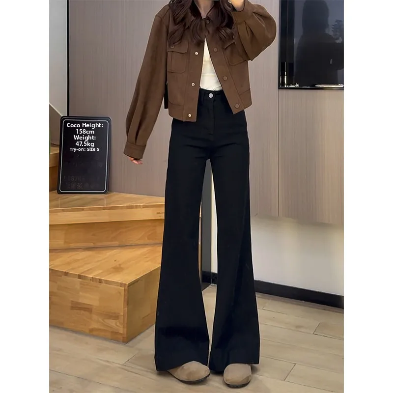High Waist Flared Jeans Women's Fce Lined Slimming Elastic Bell Bot Spring Autumn New Sle Wide Leg Jeans
High Waist Flared Jeans Women's Fce Lined Slimming Elastic Bell Bot Spring Autumn New Sle Wide Leg Jeans