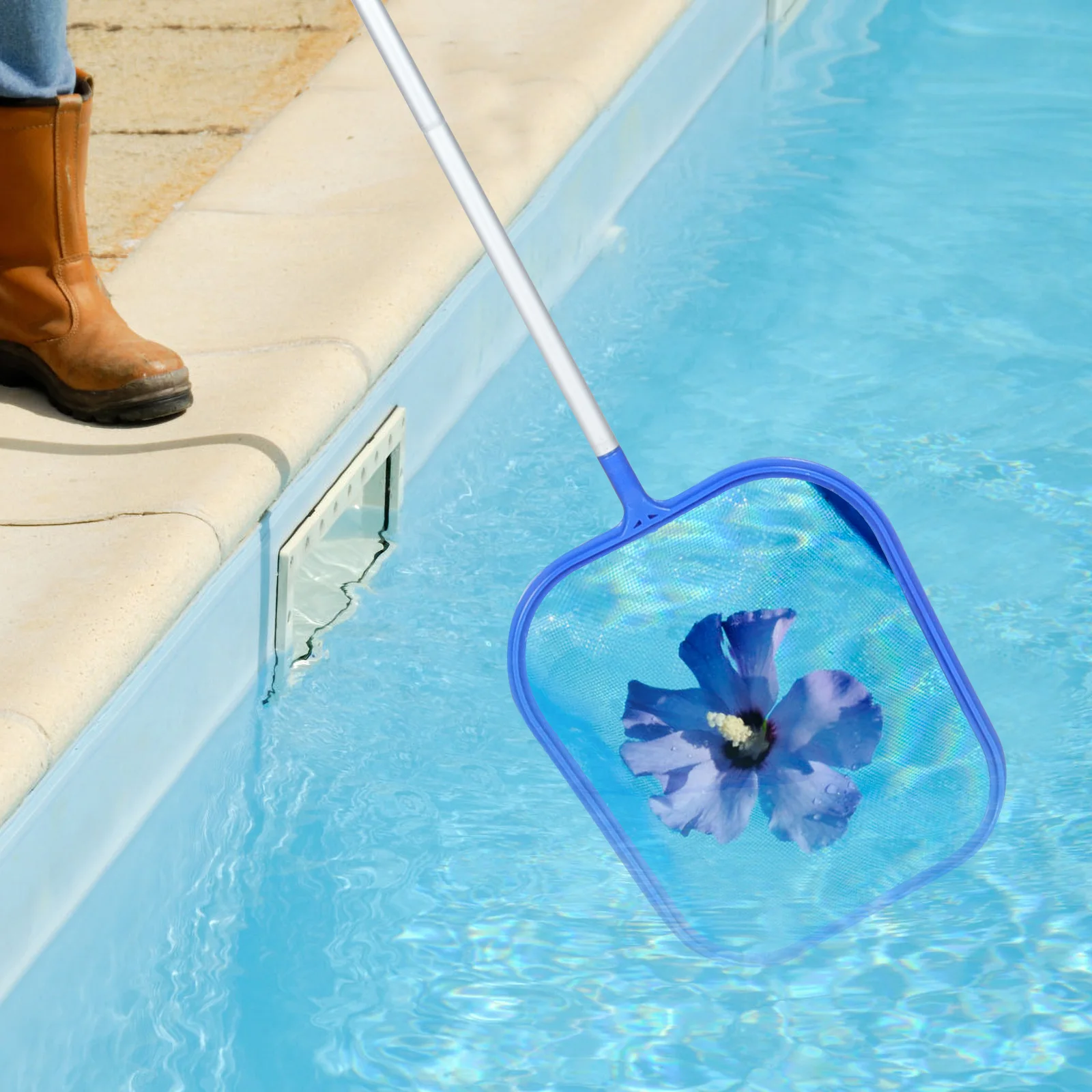 Telescopic Rod Mesh Net Pool Cleaning Leaf Skimmer Tool Fine Design Bugs Catching Ponds Fish Tank Gardening Supplies
Telescopic Rod Mesh Net Pool Cleaning Leaf Skimmer Tool Fine Design Bugs Catching Ponds Fish Tank Gardening Supplies