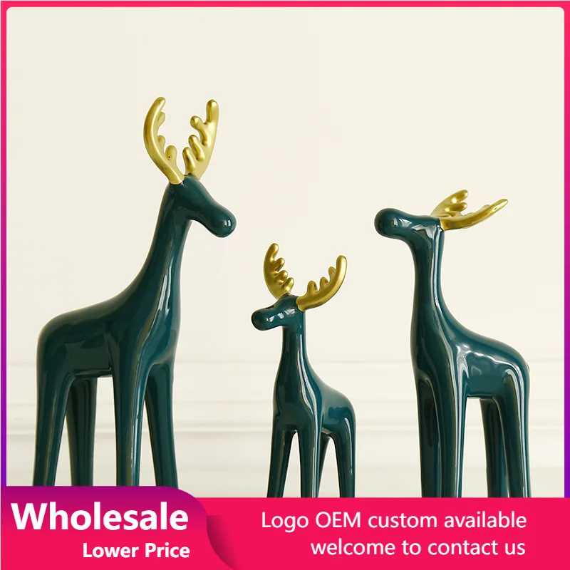 Desktop Ornament Nordic Elk Deer Ceramic Animal Figurines Statue Gift Present Cabinet Bookshelf Living Room Office Decoration
Desktop Ornament Nordic Elk Deer Ceramic Animal Figurines Statue Gift Present Cabinet Bookshelf Living Room Office Decoration