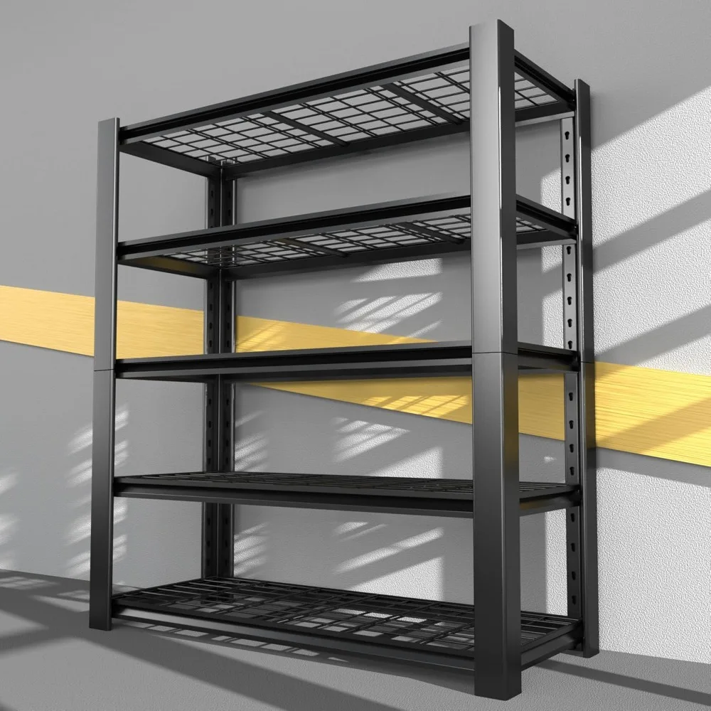 5-Tier Heavy Duty Garage Shelving Unit with Wire Shelves,3000 LBS Capacity Metal Storage Rack 76"H x 60"W x 24"D,Adjustable Bolt
5-Tier Heavy Duty Garage Shelving Unit with Wire Shelves,3000 LBS Capacity Metal Storage Rack 76"H x 60"W x 24"D,Adjustable Bolt