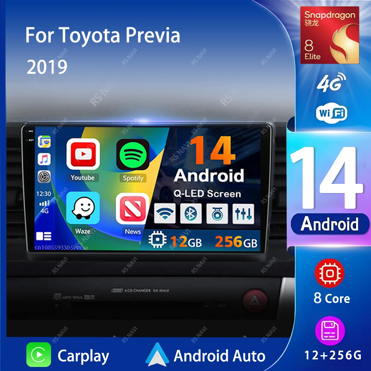 Android 14 Carplay Auto 2K экран автомобильный радиоприемник мультимедийный видеоплеер для Toyota Previa 2019, авторадио, GPS-стерео, 2din, головное устройство
Android 14 Carplay Auto 2K экран автомобильный радиоприемник мультимедийный видеоплеер для Toyota Previa 2019, авторадио, GPS-стерео, 2din, головное устройство