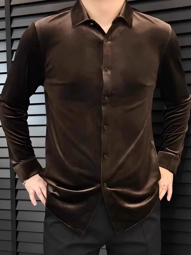 Повседневная бархатная модная универсальная легкая роскошная осенняя мужская облегающая рубашка с длинным воротником-стойкой irt Haome Sle
Повседневная бархатная модная универсальная легкая роскошная осенняя мужская облегающая рубашка с длинным воротником-стойкой irt Haome Sle
