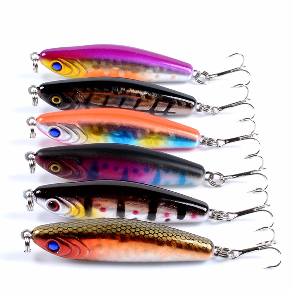 6pcs Sinking Pencil Baits Life like Fish Shape Artificial Baits Strong Treble Hook Trout Reusable Garden Tools
6pcs Sinking Pencil Baits Life like Fish Shape Artificial Baits Strong Treble Hook Trout Reusable Garden Tools