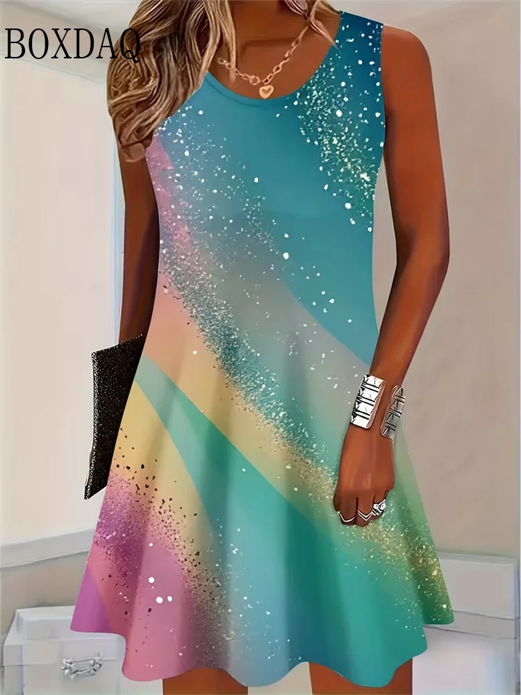 2026 Summer Printed Dresses Women's Fashion Sleeveless Holiday Beach Casual O Neck Party Vests Plus Size Dresses Loose Sundress
2026 Summer Printed Dresses Women's Fashion Sleeveless Holiday Beach Casual O Neck Party Vests Plus Size Dresses Loose Sundress