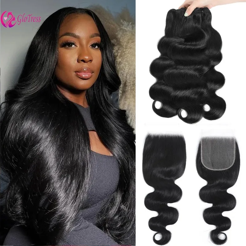 Human Hair Extensions Bundles with Closure Body Wave 22 24 26+20'' Brazilian Virgin Pre Plucked with Baby Hair 5x5 Lace Closure
Human Hair Extensions Bundles with Closure Body Wave 22 24 26+20'' Brazilian Virgin Pre Plucked with Baby Hair 5x5 Lace Closure