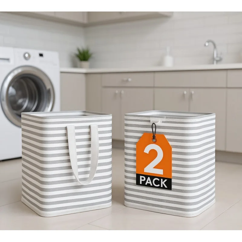 2Large Foldable Laundry Basket for Clothes,Freestanding Waterproof Laundry Basket,With easy-to-carry handle,Laundry Room Bedroo
2Large Foldable Laundry Basket for Clothes,Freestanding Waterproof Laundry Basket,With easy-to-carry handle,Laundry Room Bedroo