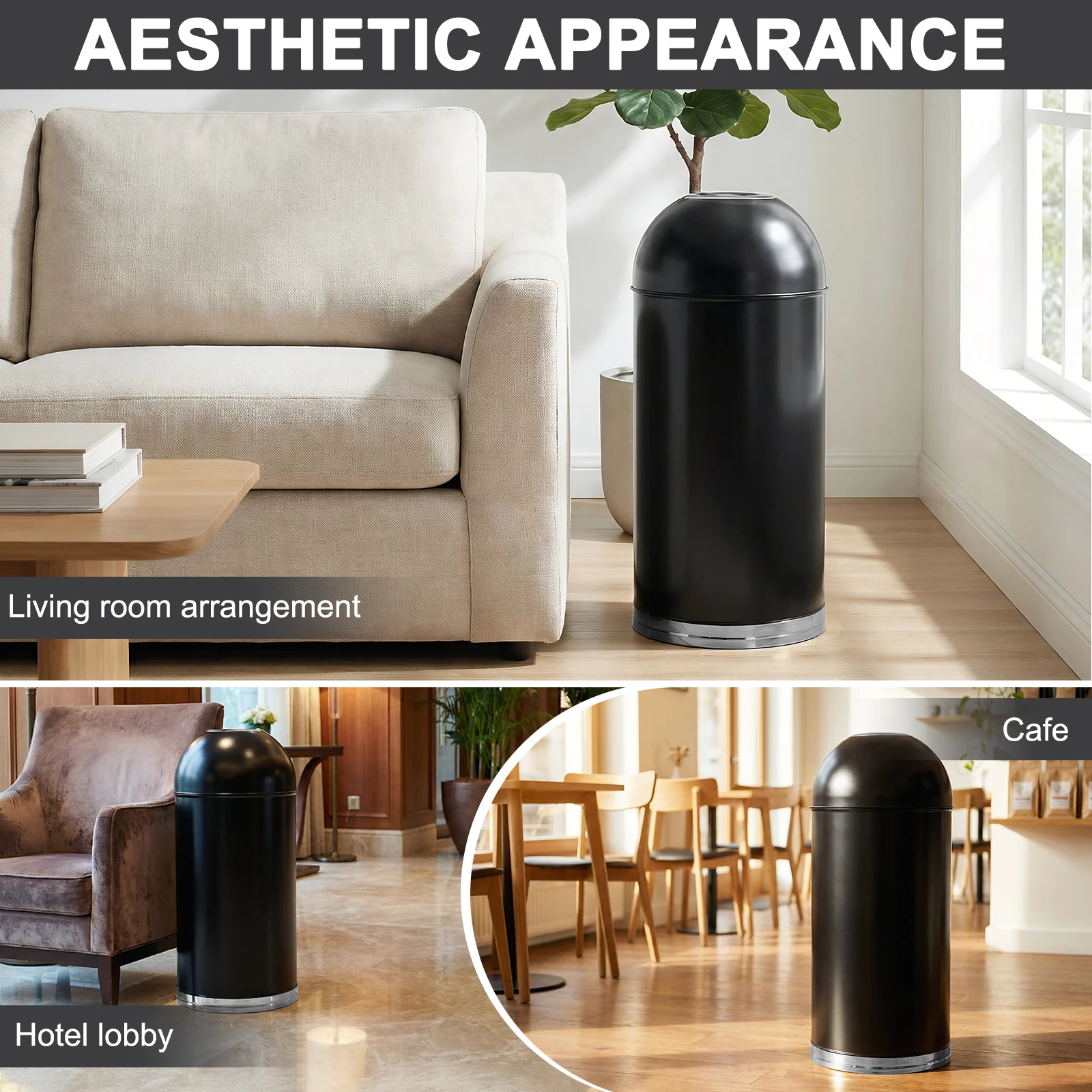 58L Cylindrical Trash Can with Removable Inner Bucket Large Waste Container for Shopping Mall Elevator Gate Airport Commercial
58L Cylindrical Trash Can with Removable Inner Bucket Large Waste Container for Shopping Mall Elevator Gate Airport Commercial