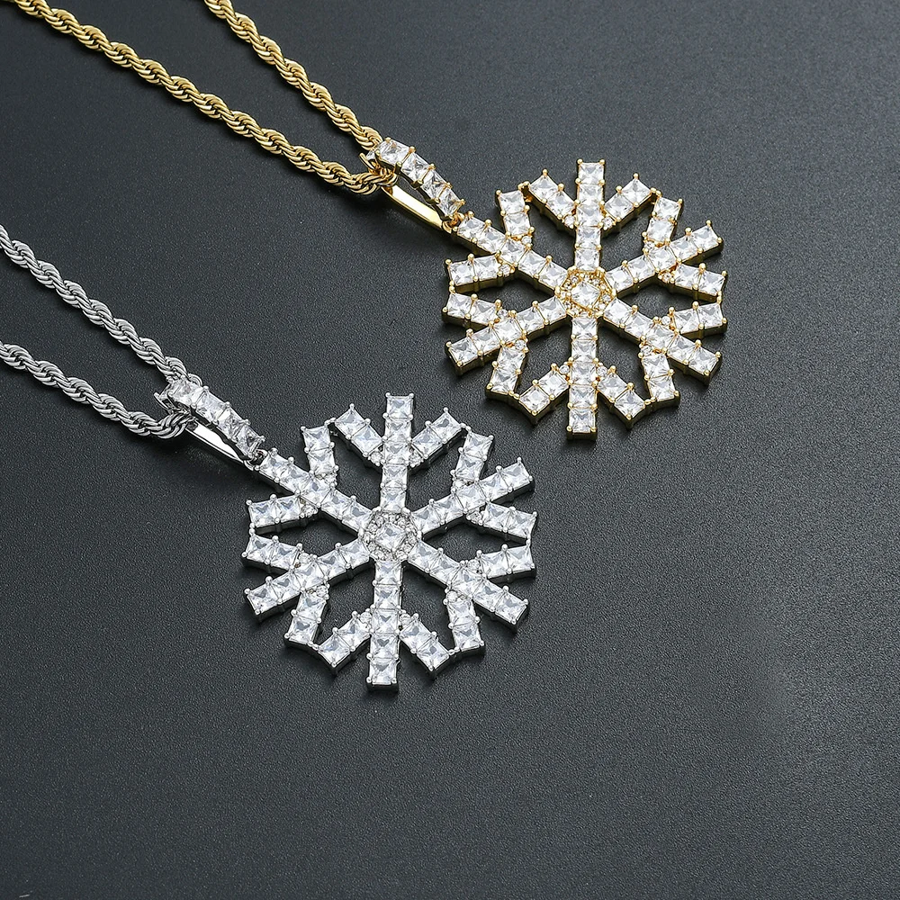 Ожерелье с инкрустацией медным цирконом в стиле хип-хоп, круглая подвеска в виде снежинки, аксессуар унисекс
Ожерелье с инкрустацией медным цирконом в стиле хип-хоп, круглая подвеска в виде снежинки, аксессуар унисекс