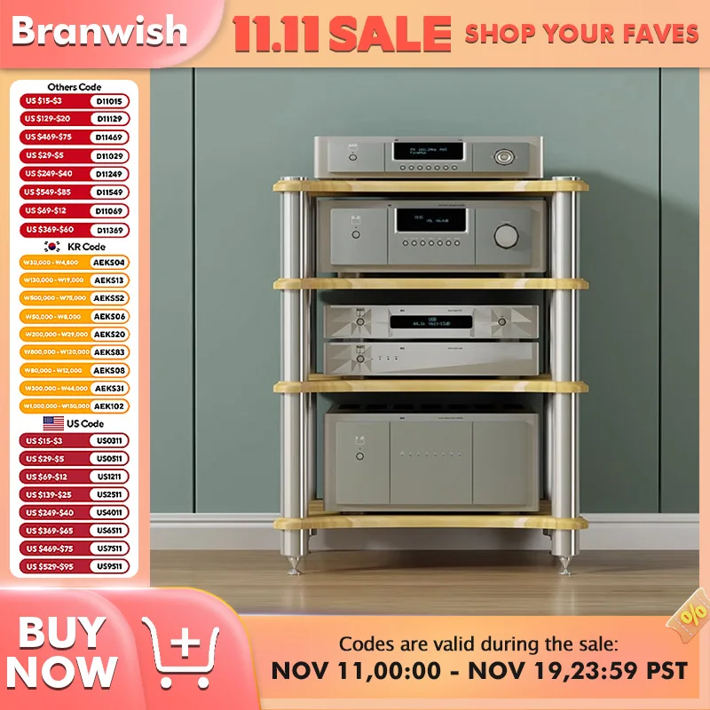 SUS 304 Audio Rack 1-4 Layer Amplifier Headphone Shelf with Anti Vibration Spikes Speaker Storage Cabinet for Home Theater Amp
SUS 304 Audio Rack 1-4 Layer Amplifier Headphone Shelf with Anti Vibration Spikes Speaker Storage Cabinet for Home Theater Amp