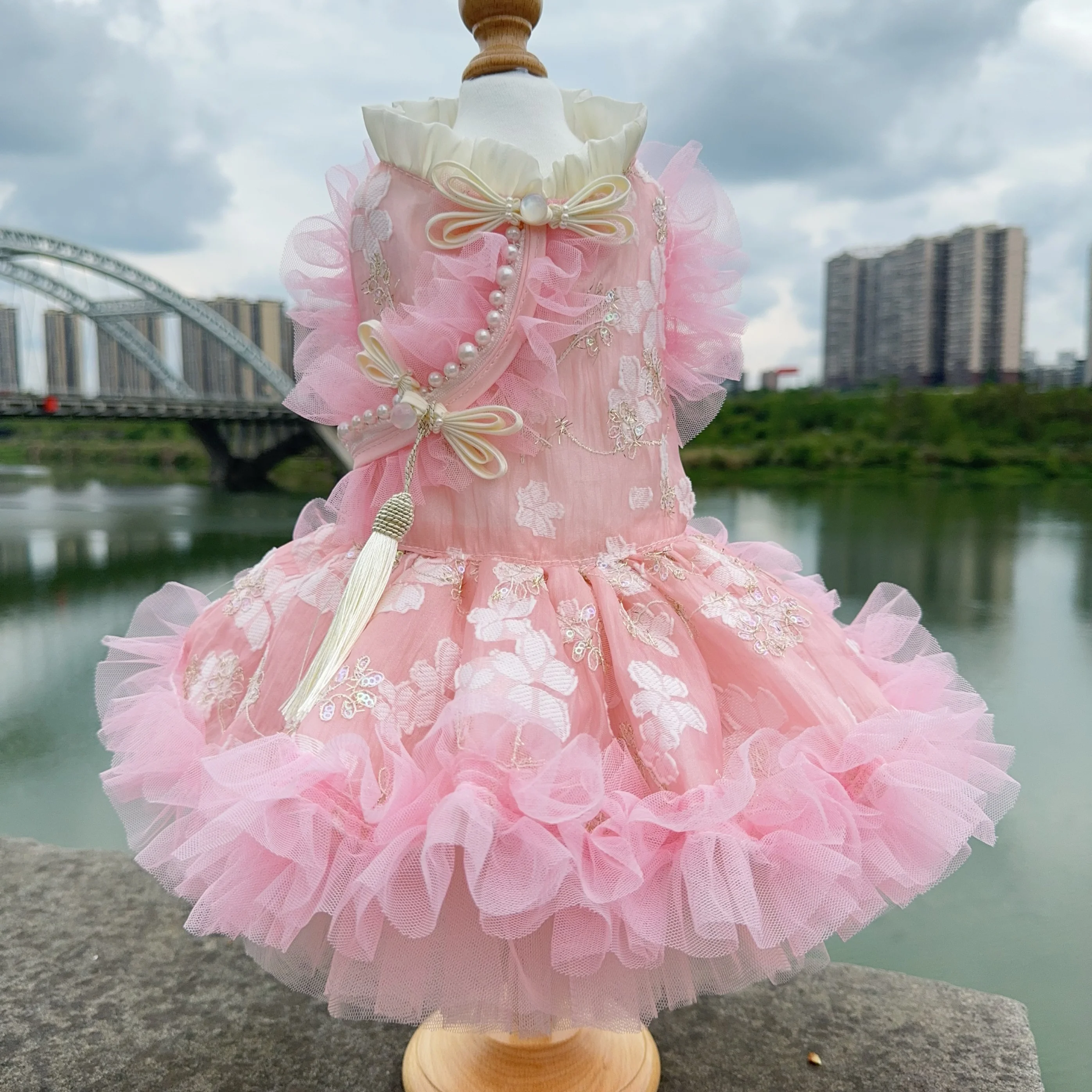 Pink Blue Purple Pet Dog Clothes 2024 Summer New Fashion Luxury Handmade Embroidery Lace Princess Dresses For Small Medium Dogs
Pink Blue Purple Pet Dog Clothes 2024 Summer New Fashion Luxury Handmade Embroidery Lace Princess Dresses For Small Medium Dogs