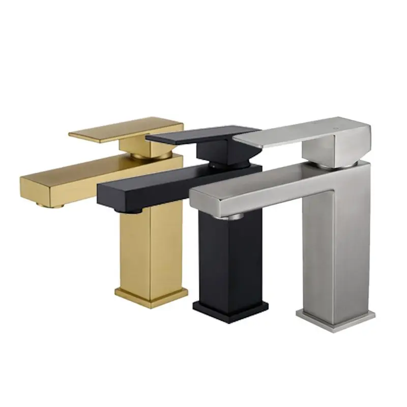 Square Faucet Stainless Bathroom Steel Gold Table Basin Washbasin Hot Cold Mixer Tap Single Hole Faucet
Square Faucet Stainless Bathroom Steel Gold Table Basin Washbasin Hot Cold Mixer Tap Single Hole Faucet