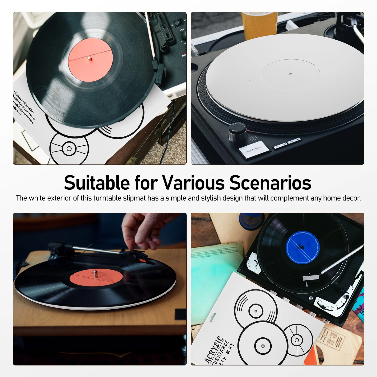 1pcs Acrylic Turntable Mat 12 Inch White Non Slip Vinyl Record Pad Platter Accessories Dj Equipment Portable Audio Device Record
1pcs Acrylic Turntable Mat 12 Inch White Non Slip Vinyl Record Pad Platter Accessories Dj Equipment Portable Audio Device Record