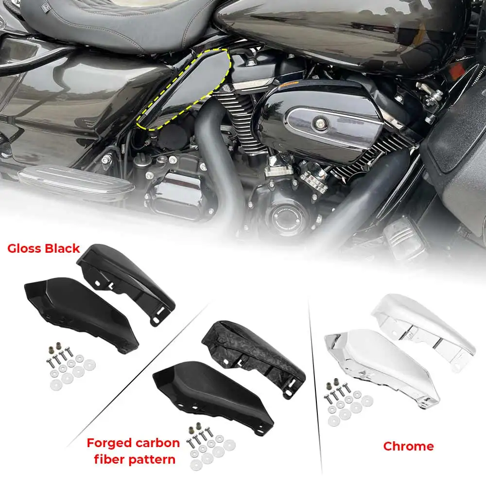 1 Pair Mid-Frame Air Deflectors Heat Shield For Harley Street Glide Road Glide 2023-2026 Abs Chrome/Black With Mounting Hardware
1 Pair Mid-Frame Air Deflectors Heat Shield For Harley Street Glide Road Glide 2023-2026 Abs Chrome/Black With Mounting Hardware