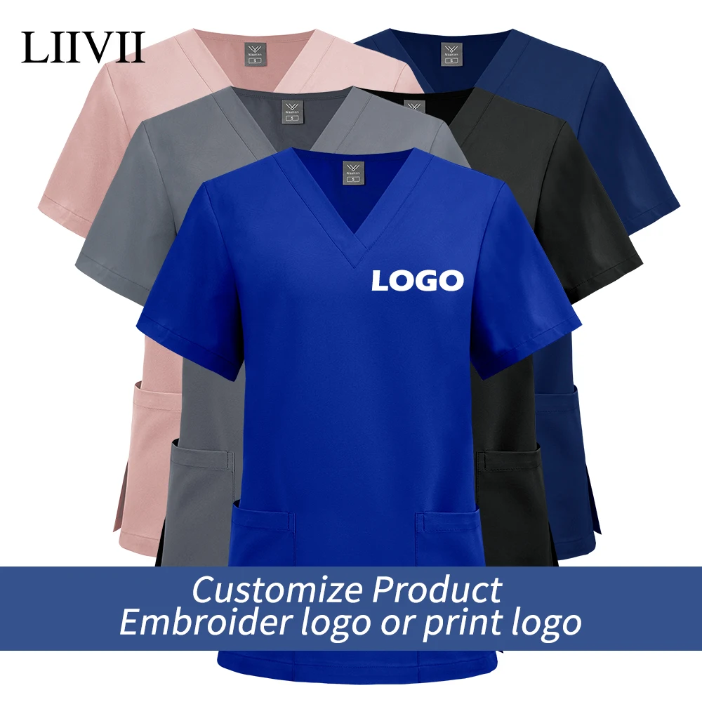 Medical Scrubs Top Operating Room Work T-shirt Beauty V-neck Comfort Blouse Nurse Surgical Accessories Unisex Clinical Scrub Top
Medical Scrubs Top Operating Room Work T-shirt Beauty V-neck Comfort Blouse Nurse Surgical Accessories Unisex Clinical Scrub Top