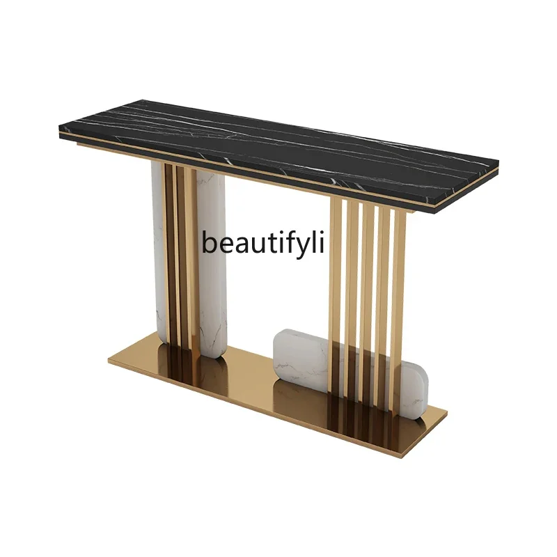 Entrance table against the wall light luxury new Chinese modern simple living room marble entrance cabinet
Entrance table against the wall light luxury new Chinese modern simple living room marble entrance cabinet