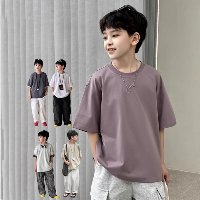 Kids Short Sleeve Tee 2026 Summer Big Boys New Dopamine Minimalist Solid Color Boys Top, Clothing Collection
Kids Short Sleeve Tee 2026 Summer Big Boys New Dopamine Minimalist Solid Color Boys Top, Clothing Collection
