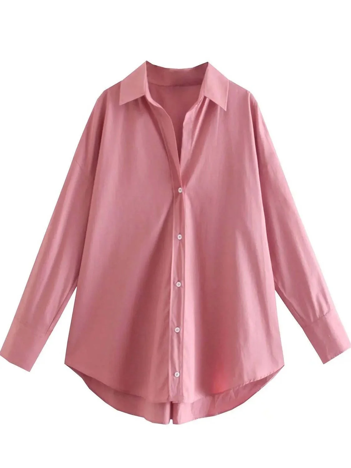 Женская рубашка с длинным рукавом на пуговицах, однотонная, в уличном стиле, свободного кроя, из полиэстера, стандартная длина рукава, с воротником
Женская рубашка с длинным рукавом на пуговицах, однотонная, в уличном стиле, свободного кроя, из полиэстера, стандартная длина рукава, с воротником