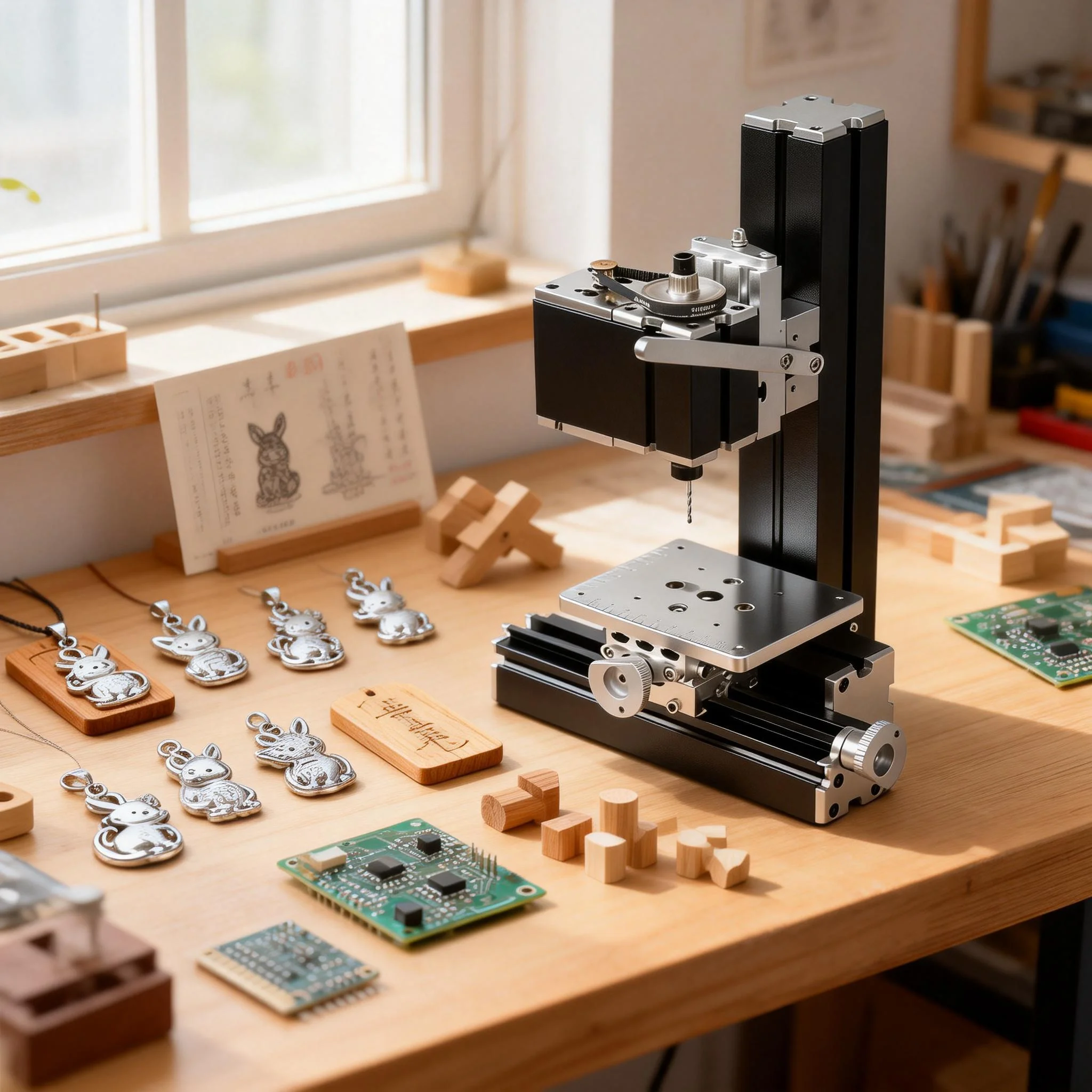 2026202636W All-Metal Mini Bench Drill Press, 3-Axis 0.02mm Precision, 20000RPM Ultra-Quiet, 1-6mm Chuck for Wood/Metal/PCB
2026202636W All-Metal Mini Bench Drill Press, 3-Axis 0.02mm Precision, 20000RPM Ultra-Quiet, 1-6mm Chuck for Wood/Metal/PCB