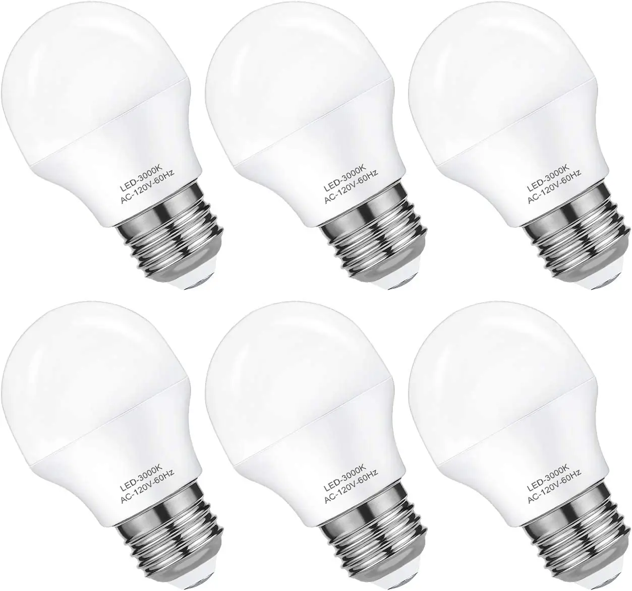WELLHOME 6PCS 40W Equivalent Light Bulb A15 LED E26 Base Ceiling Fan 4W 3000K Daylight White
WELLHOME 6PCS 40W Equivalent Light Bulb A15 LED E26 Base Ceiling Fan 4W 3000K Daylight White