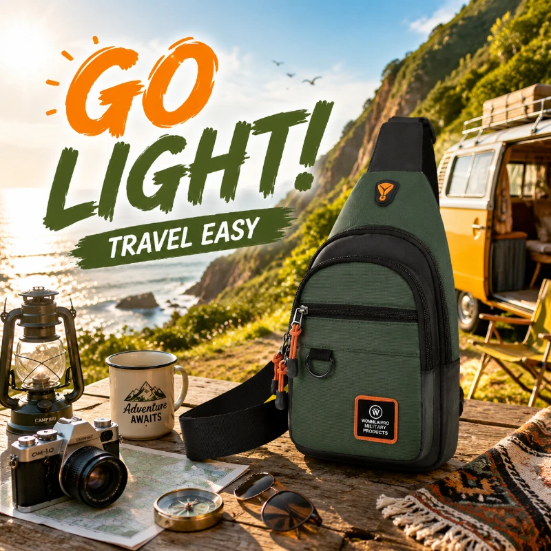 Waterproof Crossbody Pack for Men, Ergonomic Chest Bag, Perfect for Hiking, Travel and Cycling Trips
Waterproof Crossbody Pack for Men, Ergonomic Chest Bag, Perfect for Hiking, Travel and Cycling Trips