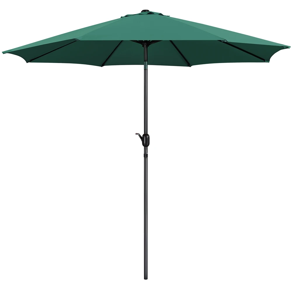 Dark Green Patio Umbrella with Push Button Tilt and Crank, 10ft
Dark Green Patio Umbrella with Push Button Tilt and Crank, 10ft