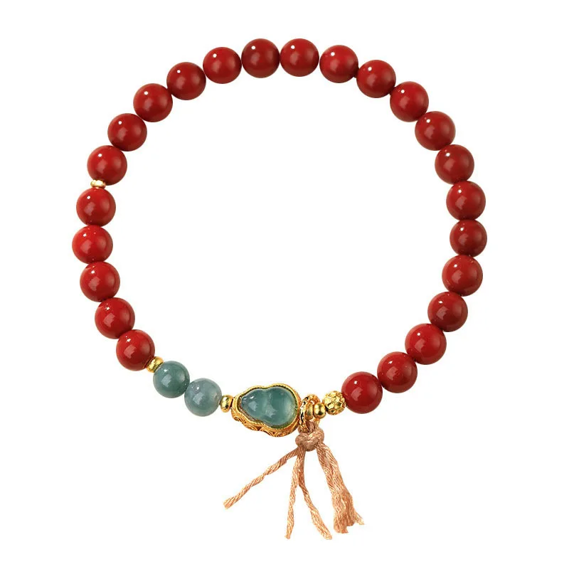 New Chinese Style Red Agate Beaded Bracelet for Women Blue Water Jade Fortune Bead Bracelet Gourd Jewelry Gifts
New Chinese Style Red Agate Beaded Bracelet for Women Blue Water Jade Fortune Bead Bracelet Gourd Jewelry Gifts