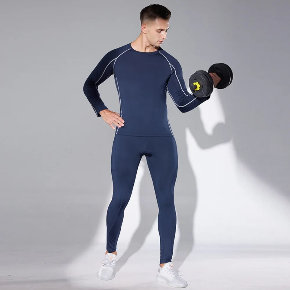 Men's Quick Dry Compression Running Pants Long Sleeve Workout Set for Athletic Training
Men's Quick Dry Compression Running Pants Long Sleeve Workout Set for Athletic Training