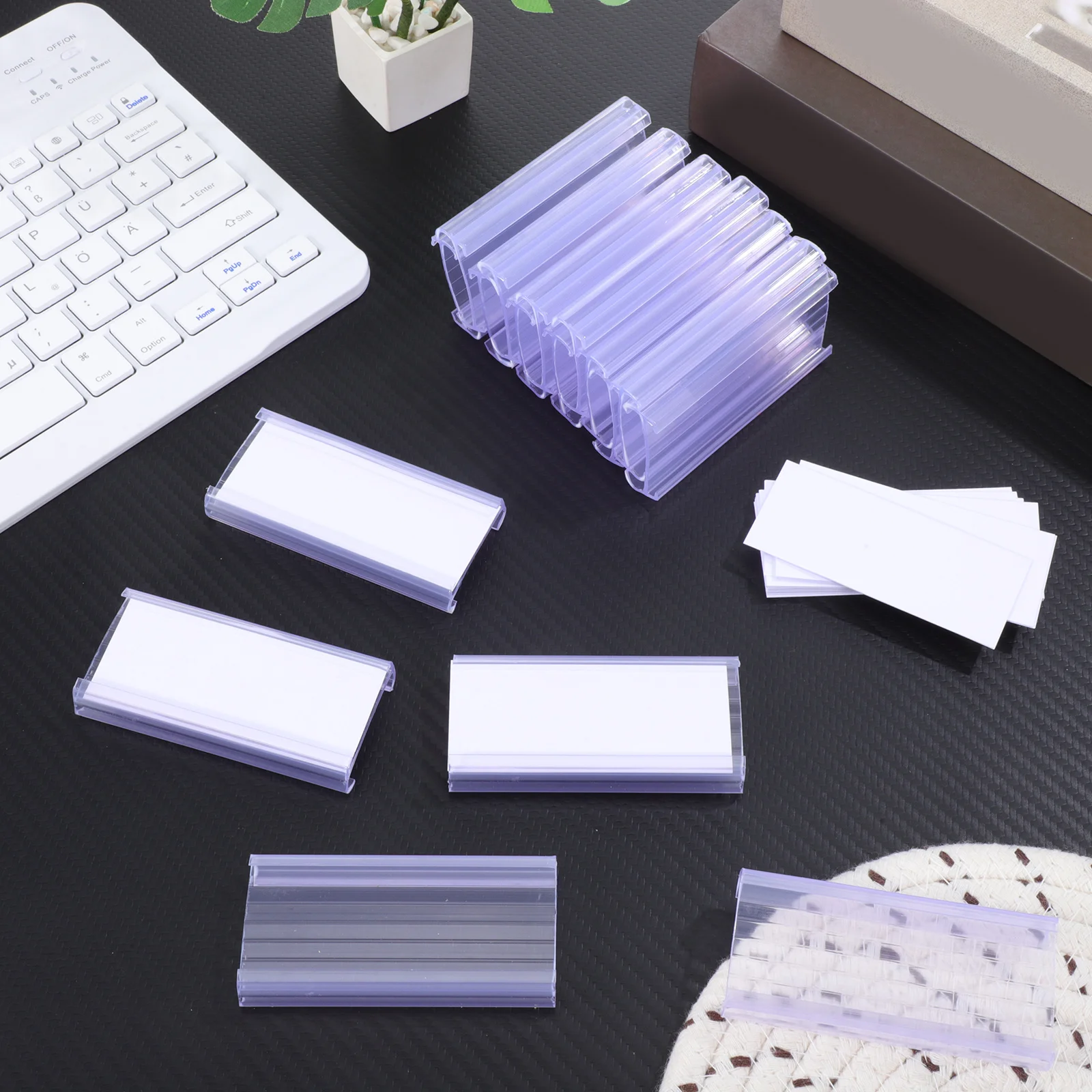 30Sets Shelf Labels for Wire Shelving Clear Label Holders Easy Replace Inserts Ideal for Kitchen Storage and Retail Display Use
30Sets Shelf Labels for Wire Shelving Clear Label Holders Easy Replace Inserts Ideal for Kitchen Storage and Retail Display Use