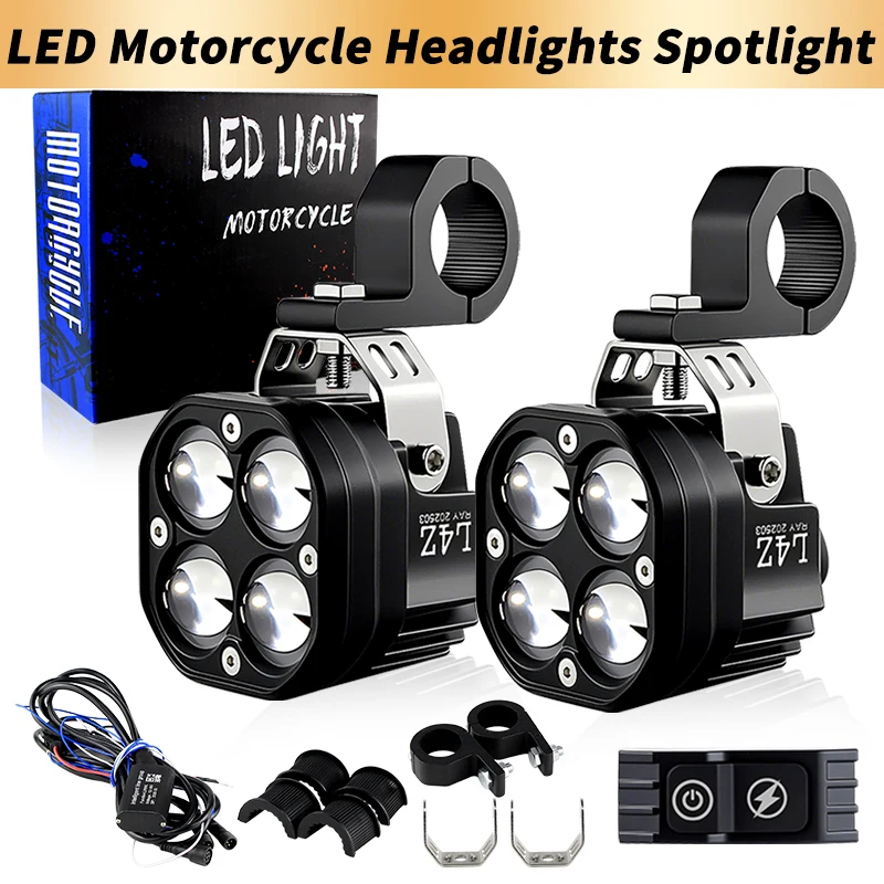 2PCS Motorcycle headlights Auxiliary Lamp Led Motorbike Spotlight Super Bright For Truck Car Tractor SUV ATV 60W Car Accessories
2PCS Motorcycle headlights Auxiliary Lamp Led Motorbike Spotlight Super Bright For Truck Car Tractor SUV ATV 60W Car Accessories