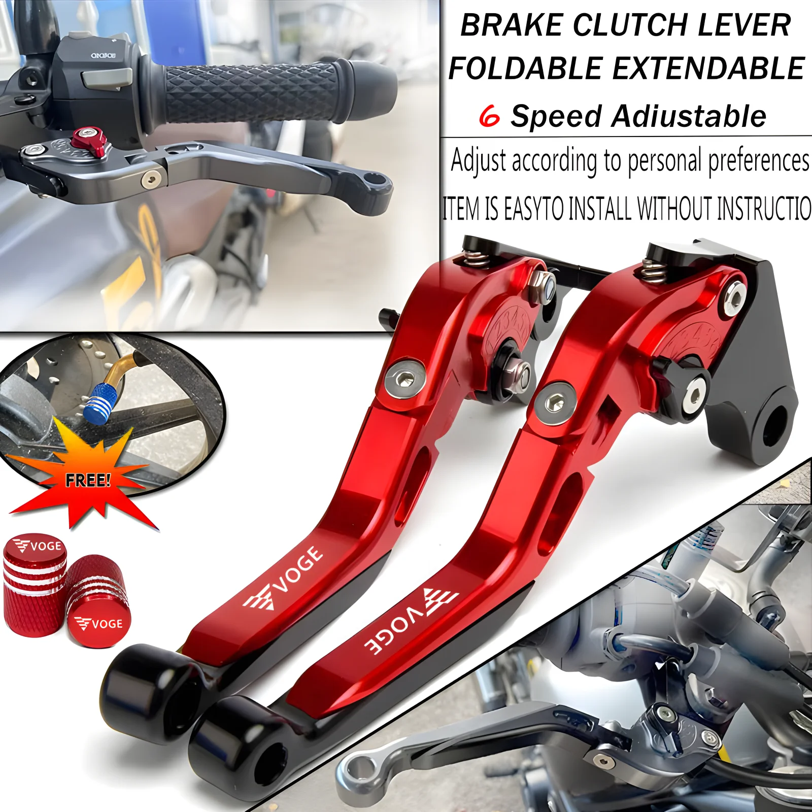 For VOGE DS625X DS525X DSX 525 625 625DSX 525DSX 2025 Clutch Lever Brake Lever Set Adjustable Motor Handle Levers
For VOGE DS625X DS525X DSX 525 625 625DSX 525DSX 2025 Clutch Lever Brake Lever Set Adjustable Motor Handle Levers