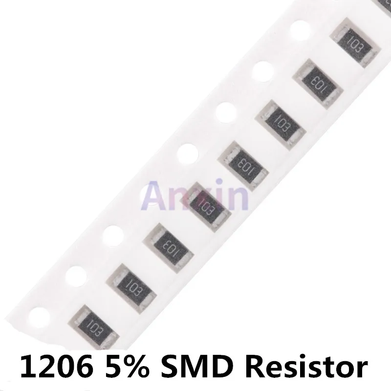 100PCS 1206 5% SMD Resistor 0R ~ 10M 1/4W 0 0.1R 0.5R 0.91R 2.2R 10R 51R 100R 360R 1K 6.8K 10K 33K 100K 220K 620K 1M 5.1M 10M
100PCS 1206 5% SMD Resistor 0R ~ 10M 1/4W 0 0.1R 0.5R 0.91R 2.2R 10R 51R 100R 360R 1K 6.8K 10K 33K 100K 220K 620K 1M 5.1M 10M