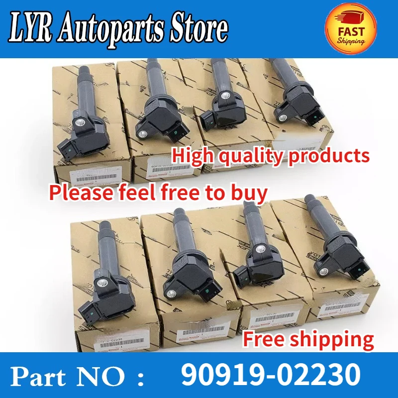 New 90919-02230 673-1303 Ignition Coils For Toyotaa Tundra Sequoia L-EXUS GS430 LS430 LX470 9091902230
New 90919-02230 673-1303 Ignition Coils For Toyotaa Tundra Sequoia L-EXUS GS430 LS430 LX470 9091902230