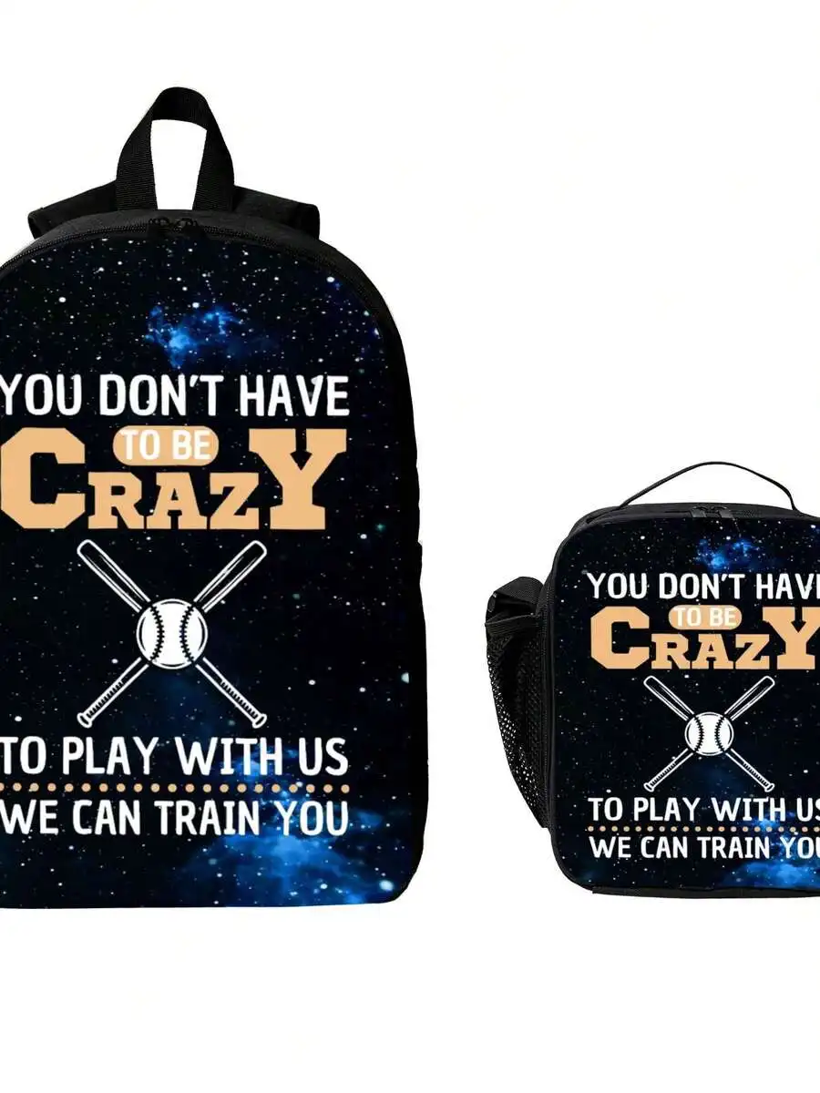 Baseball Starry Sky Backpack And Thermal Lunch Bag Set 3D Printed Adult Travel School Bag
Baseball Starry Sky Backpack And Thermal Lunch Bag Set 3D Printed Adult Travel School Bag