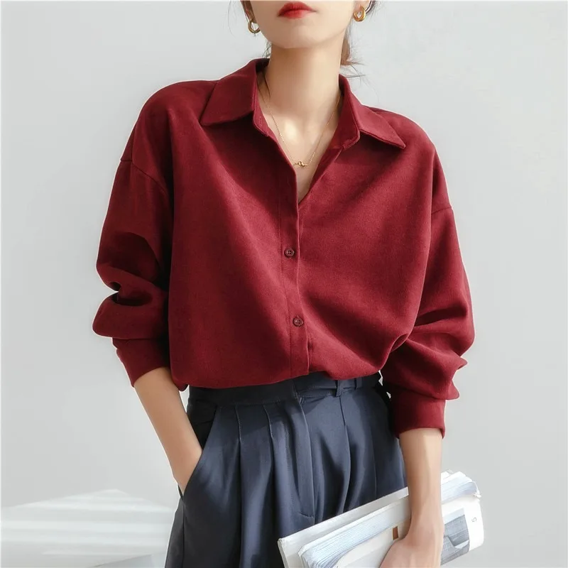 2026Spring Autumn Office Lady Women Basic Shirt Blouse Korea Style Corduroy Button Up Blouse Minimalist Cardigan Work Clothing
2026Spring Autumn Office Lady Women Basic Shirt Blouse Korea Style Corduroy Button Up Blouse Minimalist Cardigan Work Clothing