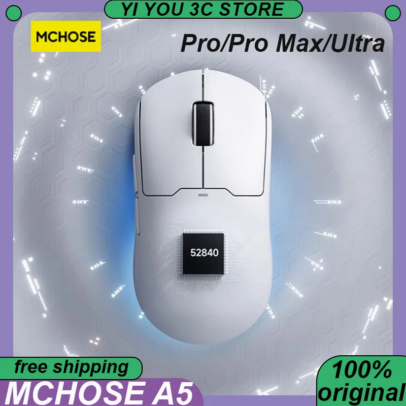 Беспроводная трехрежимная мышь MCHOSE A5, легкая, PAW3395, 4 кГц, оптическая, пользовательские, для ПК, киберспорта, ноутбука, игровая мышь
Беспроводная трехрежимная мышь MCHOSE A5, легкая, PAW3395, 4 кГц, оптическая, пользовательские, для ПК, киберспорта, ноутбука, игровая мышь