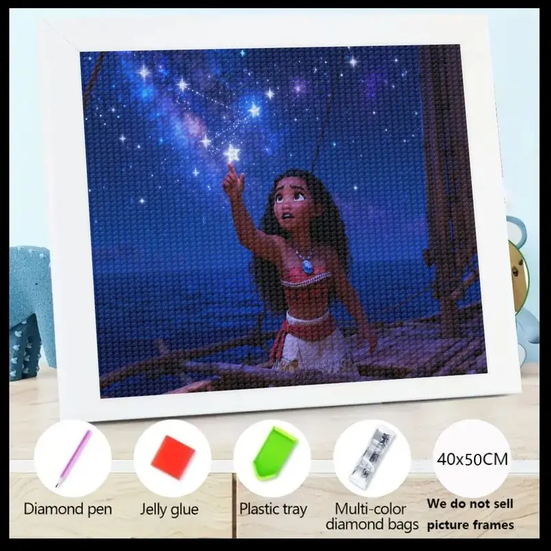 1PC 5D DIY Disney Moana Princess Diamond Painting Kit, Full Drill Starry Night Sky Adventure Rhinestone Art, Crystal Gem Craft S
1PC 5D DIY Disney Moana Princess Diamond Painting Kit, Full Drill Starry Night Sky Adventure Rhinestone Art, Crystal Gem Craft S