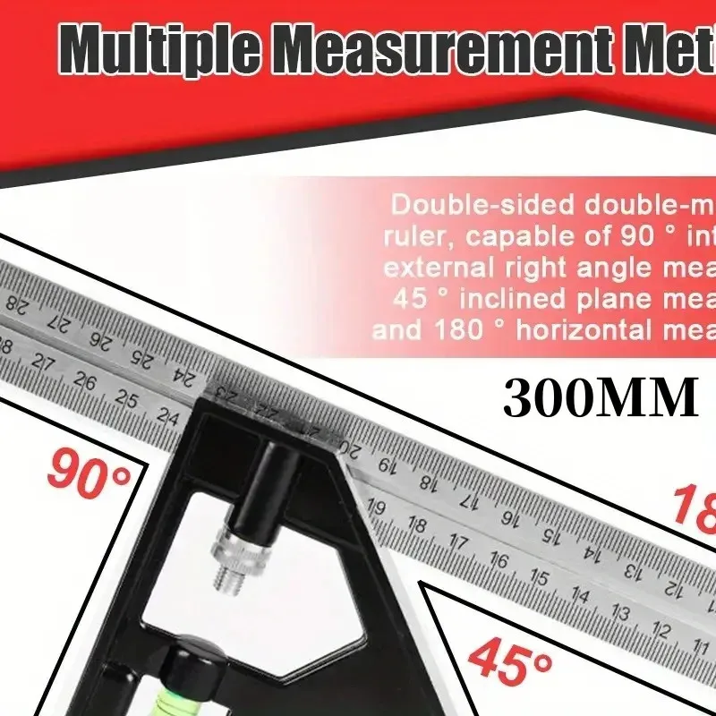 Angle Ruler 30cm Goniometer Stainless Steel Carpenter Professional Measure Tool
Angle Ruler 30cm Goniometer Stainless Steel Carpenter Professional Measure Tool