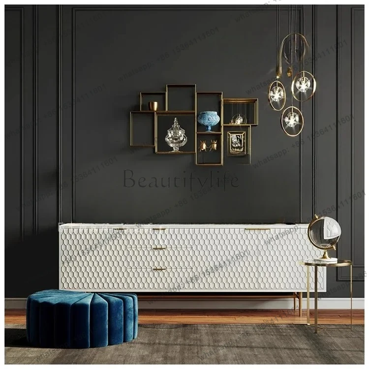 Nordic simple light luxury floor cabinet living room household stainless steel white high TV cabinet storage cabinet
Nordic simple light luxury floor cabinet living room household stainless steel white high TV cabinet storage cabinet