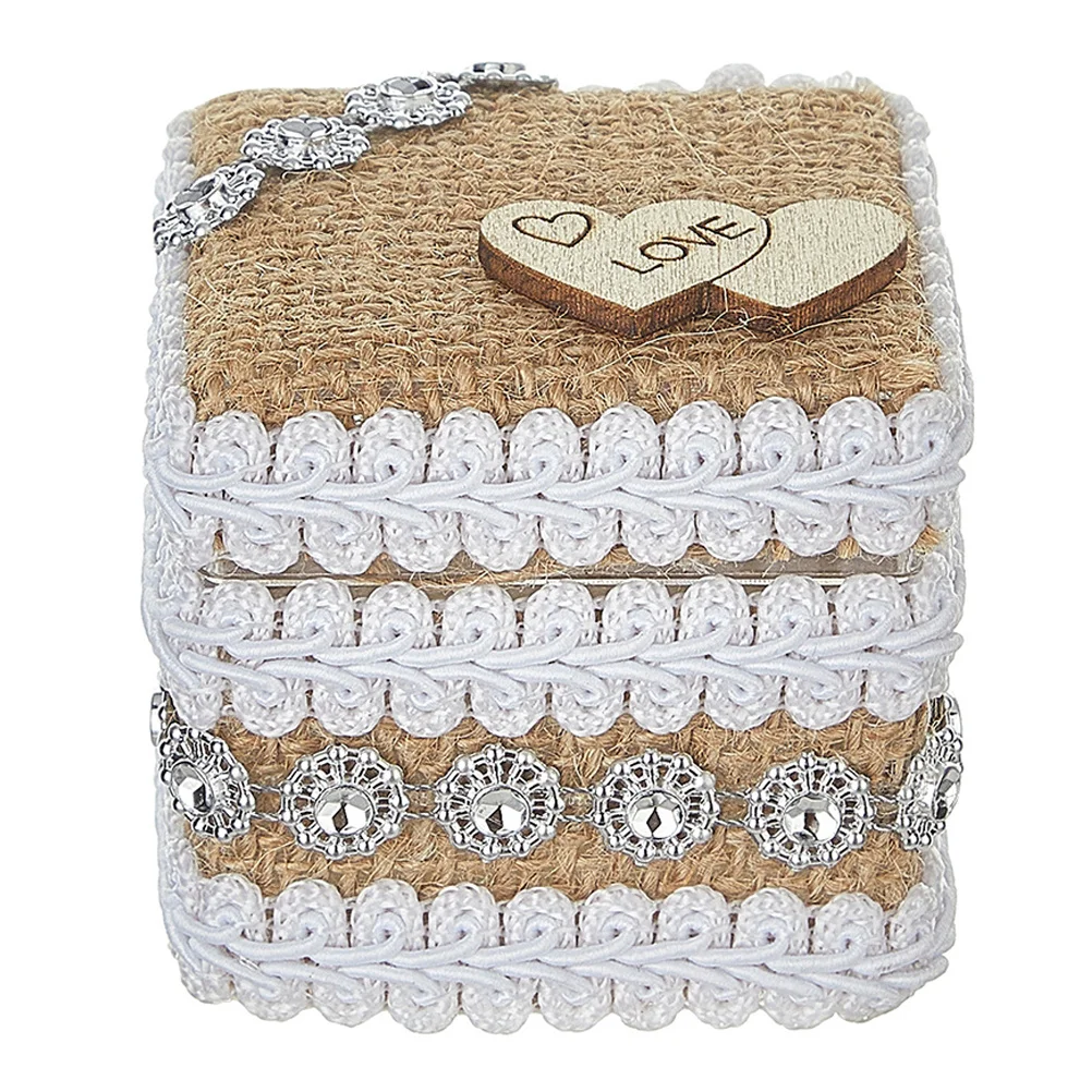 Rustic Wedding Ring Box Double Heart Pillows Hand-Crocheted Jute Twine Flower Girl Small Engagement Ring Holder Bridal Ceremony
Rustic Wedding Ring Box Double Heart Pillows Hand-Crocheted Jute Twine Flower Girl Small Engagement Ring Holder Bridal Ceremony