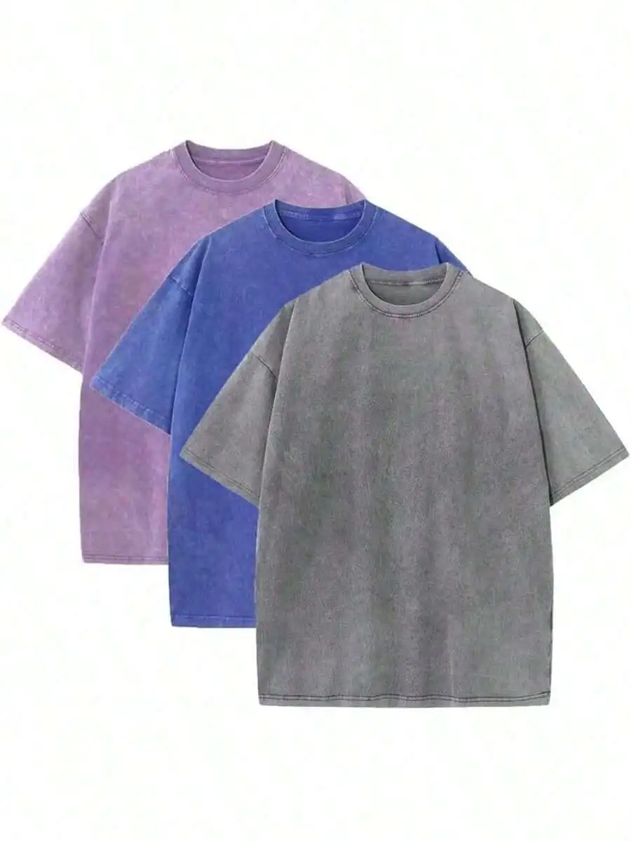 3 Pack Mens Vintage Washed Oversized Cotton Tee Loose Fit Short Sleeve Casual Streetwear
3 Pack Mens Vintage Washed Oversized Cotton Tee Loose Fit Short Sleeve Casual Streetwear
