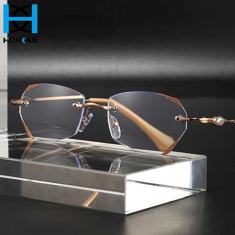 Framless Lady's Reading Glasses Women Fashion Diamond-cut Anti Blue Light Jelly Presbyopic Glasses Men Metal Eyeglasses Rimless
Framless Lady's Reading Glasses Women Fashion Diamond-cut Anti Blue Light Jelly Presbyopic Glasses Men Metal Eyeglasses Rimless