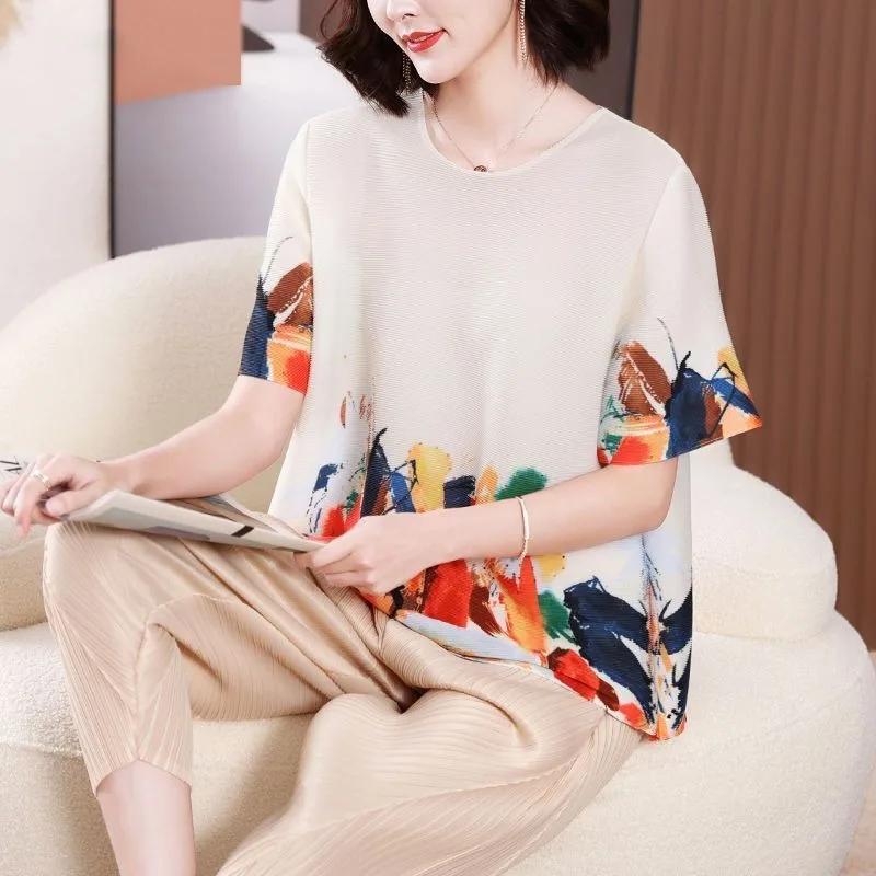 Spring T Shirt Female 2023 New Age Reducing Foreigner Short Sleeve Round Neck T-shirt Women Beautiful Loose T Shirt Female Top
Spring T Shirt Female 2023 New Age Reducing Foreigner Short Sleeve Round Neck T-shirt Women Beautiful Loose T Shirt Female Top