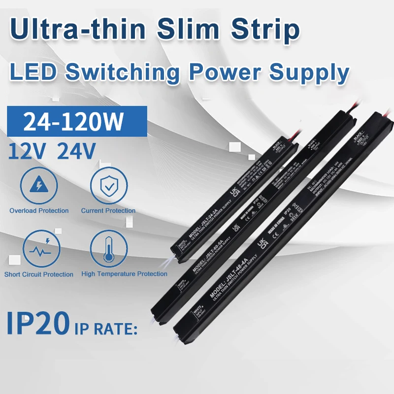 Ultra-thin Switching Power Supply 25W 60W 120W LED Driver 12V 24V Lighting Transformer for LED Strip Lights Box
Ultra-thin Switching Power Supply 25W 60W 120W LED Driver 12V 24V Lighting Transformer for LED Strip Lights Box