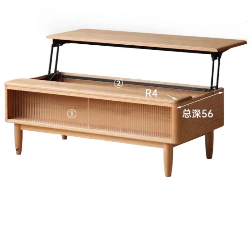 All solid wood lifting coffee table living room household oak rock slab tea table modern simple tea table
All solid wood lifting coffee table living room household oak rock slab tea table modern simple tea table
