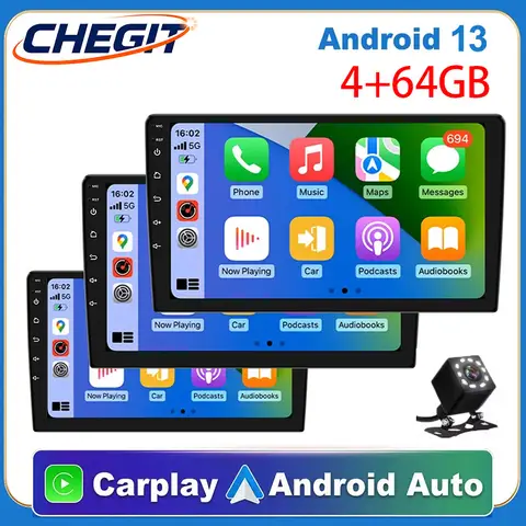 7/9/10 pouces universel Android 13 Autoradio 64G Autoradio android 2 Din autoradio GPS BT Central multimédia systèmes de voiture intelligente