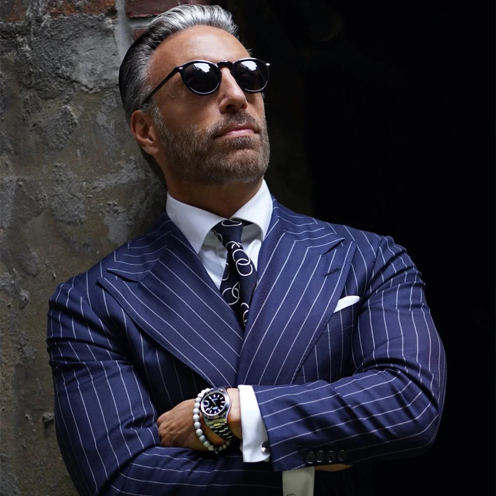 Fashion Stripe Double Breasted Male Blazer Chic Formal Smart Casual Wedding Jacket Solid Blazer for Men Only 1 Piece 2025
Fashion Stripe Double Breasted Male Blazer Chic Formal Smart Casual Wedding Jacket Solid Blazer for Men Only 1 Piece 2025