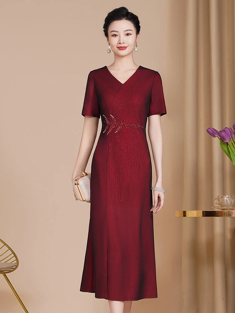 Elegant Young Fashionable Dress Wedding Gown Suitable for Daily Wear And Grandma's Wedding Celebration Polyester Fiber V-Neck...
Elegant Young Fashionable Dress Wedding Gown Suitable for Daily Wear And Grandma's Wedding Celebration Polyester Fiber V-Neck...