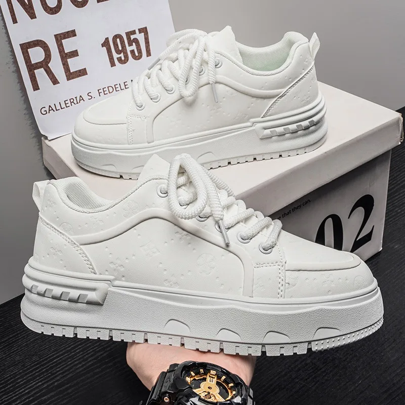 Sneakers Casual Mens Original Designer Solid Board Shoes Fashion Leather Breathable Height Increased Flat Platform Sports Shoes
Sneakers Casual Mens Original Designer Solid Board Shoes Fashion Leather Breathable Height Increased Flat Platform Sports Shoes