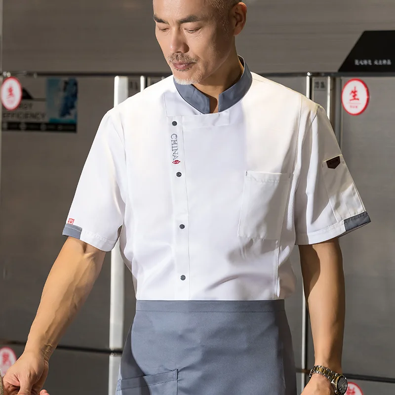 Chef's workwear short-sleeve hotel restaurant kitchen set for men and women, baking chef uniform, short spring/summer outfit
Chef's workwear short-sleeve hotel restaurant kitchen set for men and women, baking chef uniform, short spring/summer outfit