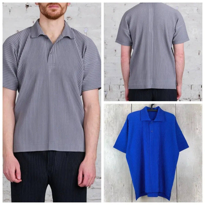 Miyake Pleated T-Shirt 2026 Pleats Polo Shirt Short Sleeve Summer Turn-Down Collar Button Side Slit T-Shirt Top Loose Plus Size
Miyake Pleated T-Shirt 2026 Pleats Polo Shirt Short Sleeve Summer Turn-Down Collar Button Side Slit T-Shirt Top Loose Plus Size